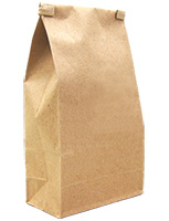 16 oz. Tin Tie Paper Bag with 100% Recycled Paper - Natural Kraft