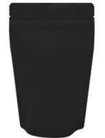 2 lb. Stand Up Zip Pouch with Easy Tear Line - Matte Black