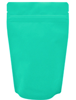 8 oz. Stand Up Zip Pouch with Easy Tear Line - Matte Turquoise