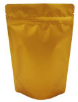 4 oz. Metallized Stand Up Zip Pouch with Easy Tear Line - Matte Gold