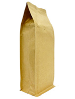 16 oz. Square Bottom Kraft Foil - Natural Kraft