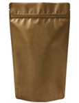 8 oz. Metallized Matte Bronze Stand Up Zip Pouch with Easy Tear Line - Metallic Matte Bronze