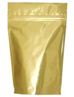 2 oz. Foil Stand Up Zip Pouch - Gold