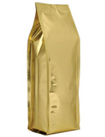 8 oz. Quad Seal Foil Gusseted Bag - Gold