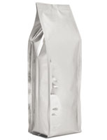 10 lb. Quad Seal Foil Gusseted Bag - Silver