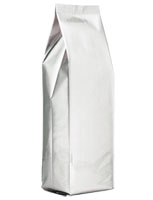 5 lb. Foil Gusseted Bag - 4 ply - Silver