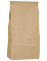 8 oz. Tin Tie Paper Bag with Poly Liner - Natural Kraft